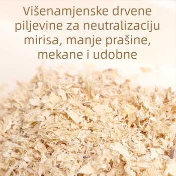 Drvena stelja za hrčke i činčile, bez prašine, deodorirajuća i apsorbirajuća mirisa