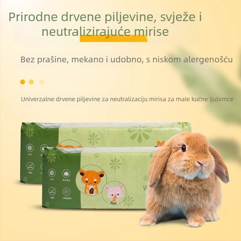 Drvena stelja za hrčke i činčile, bez prašine, deodorirajuća i apsorbirajuća mirisa
