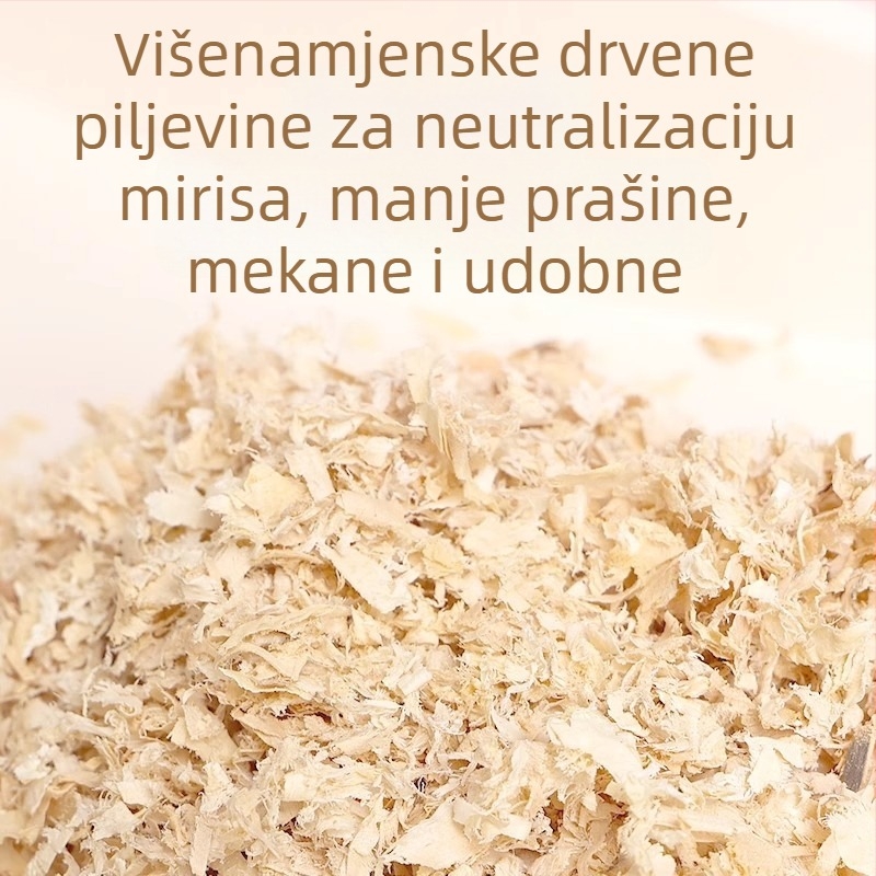Drvena stelja za hrčke i činčile, bez prašine, deodorirajuća i apsorbirajuća mirisa