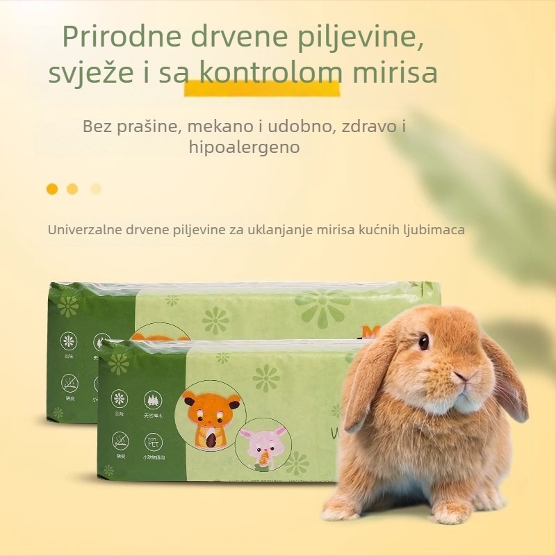 Drvena stelja za hrčke i činčile, bez prašine, deodorirajuća i apsorbirajuća mirisa