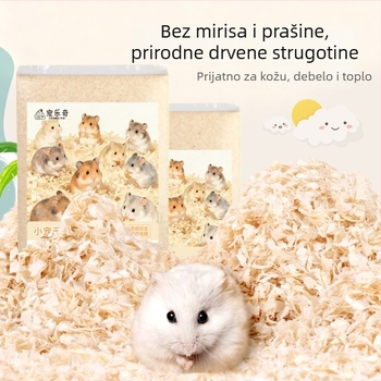 Drvena piljevina bez prašine za podlogu, dezodorirajuća i sterilizirajuća, za male kućne ljubimce