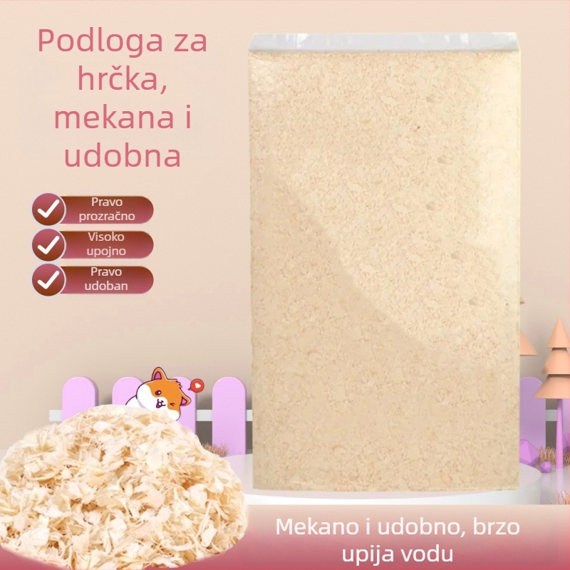 Drvena piljevina bez prašine za podlogu, dezodorirajuća i sterilizirajuća, za male kućne ljubimce