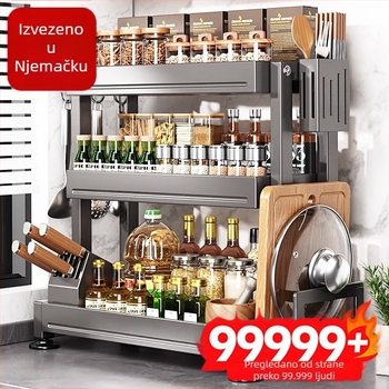 Višenamjenski metalni kuhinjski stalak za nože, štapiće i začine