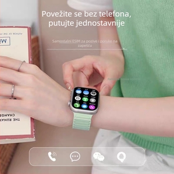 S10 pametni sat s silikonskim kaišem, utor za SIM karticu, cilindrični brojčanik, vodootporan