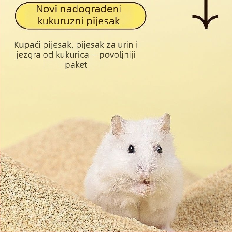 Hamsterova hlađenje posteljina s kukuruznim klasama, ultra-fine čestice, upijajući urin pijesak i deodorirajuće čestice (Materijal: Drugo; Podrijetlo: Drugo; Uvoz: Ne; Kategorija: Hrana za kućne ljubimce)