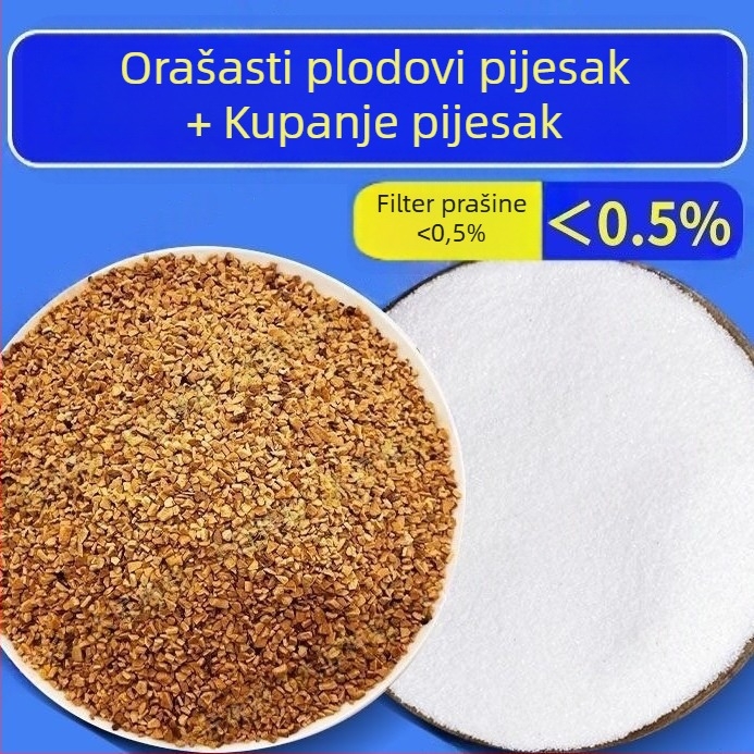 Dezodirajuće gnijezdo za hrčke — orašov pijesak, bioenzimi, granulirani pijesak, za hrčke