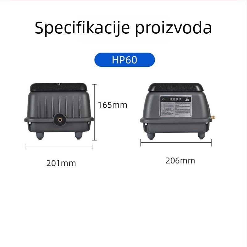 Yichang Technology pumpa za kisik za koi jezero i kućni akvarij, 30W/60W, veliki protok zraka, štedljiva energija
