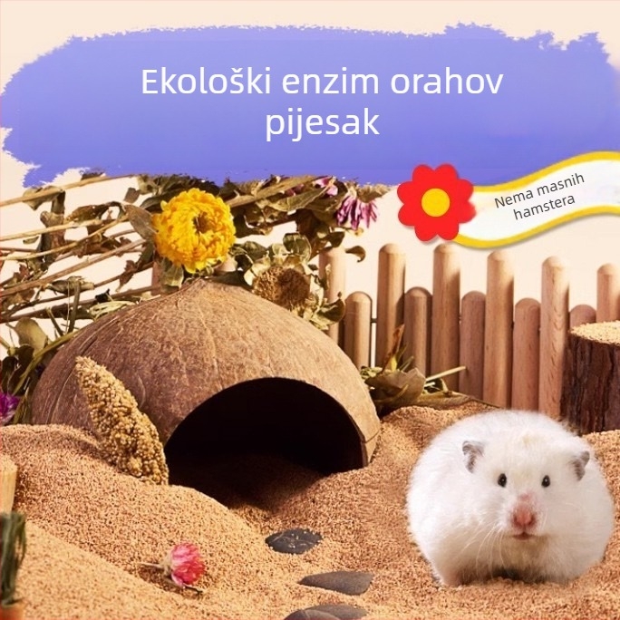 Dezodorirajuća podloga za hrčke s orašastim pijeskom i pilje od papira i pamuka – Golden Bear