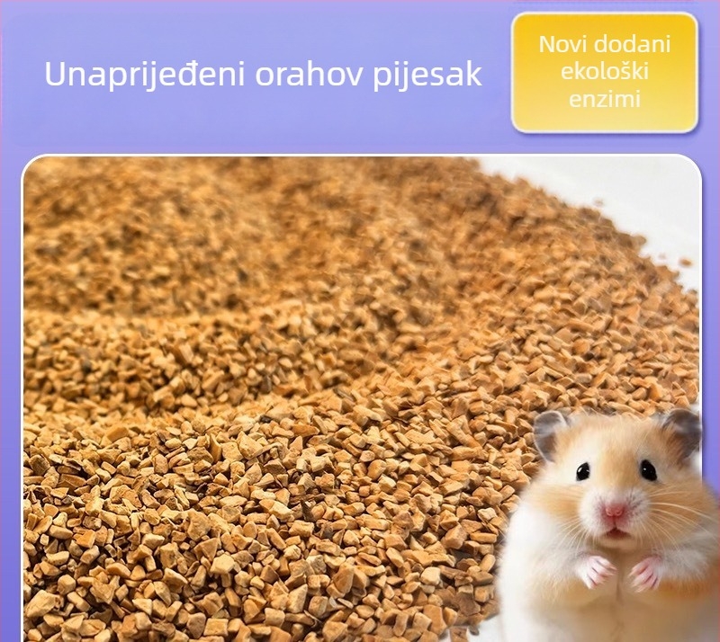 Dezodorirajuća podloga za hrčke s orašastim pijeskom i pilje od papira i pamuka – Golden Bear