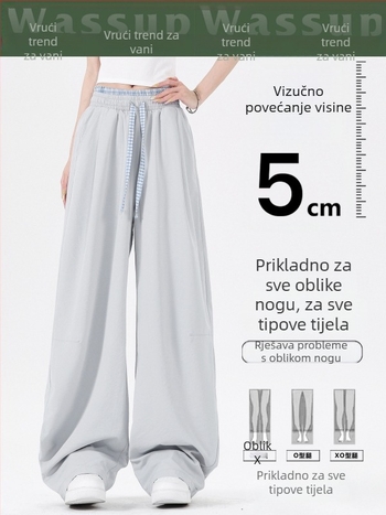 Hlače za brzo sušenje, otporne na habanje, mješavina kemijskih vlakana, karirani uzorak, za ljeto