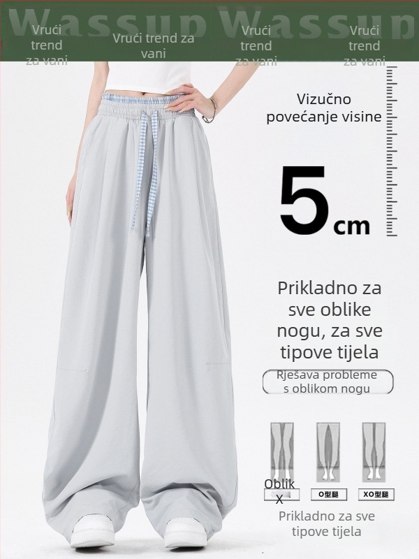 Hlače za brzo sušenje, otporne na habanje, mješavina kemijskih vlakana, karirani uzorak, za ljeto