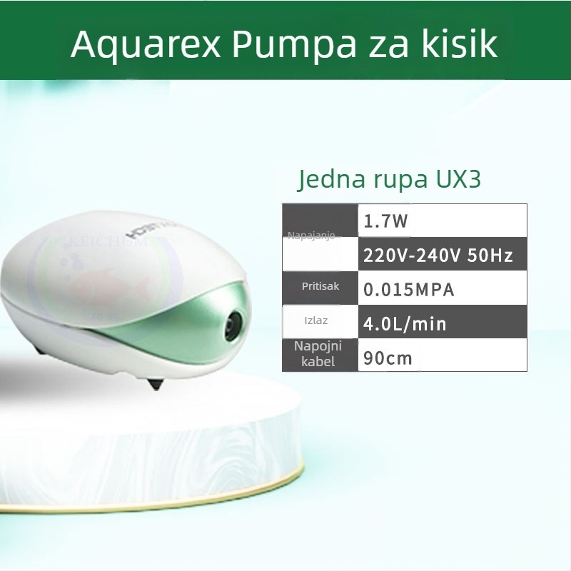 Aquarex pumpa za kisik za mala i srednja akvarija, kućna upotreba, tiho djelovanje