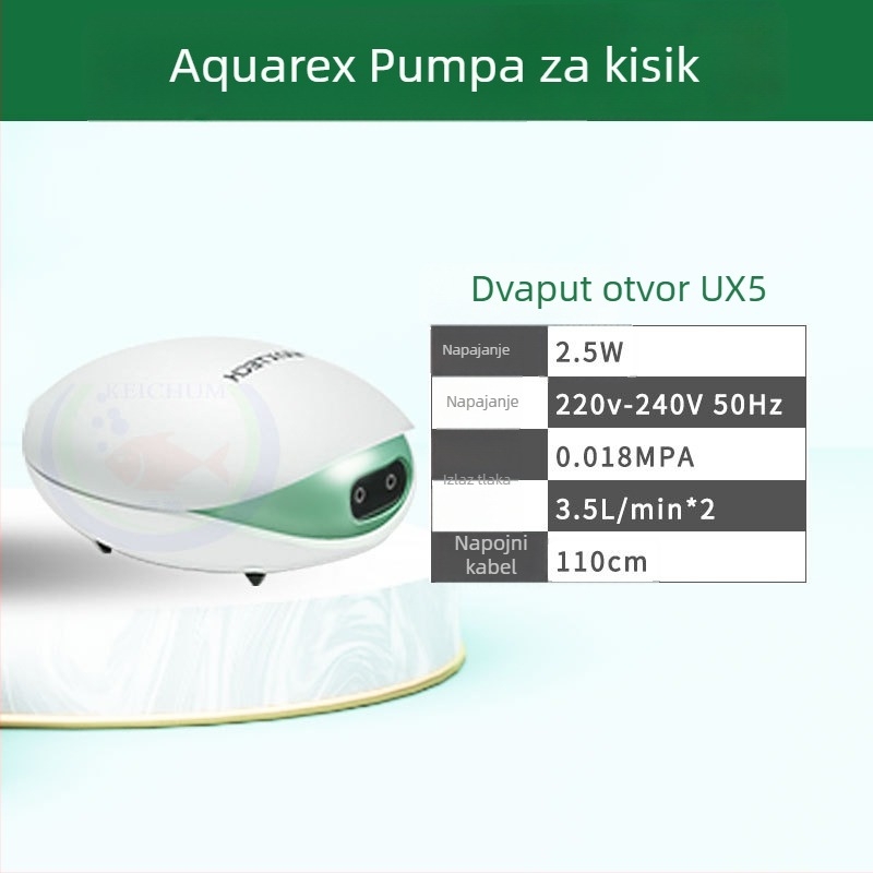Aquarex pumpa za kisik za mala i srednja akvarija, kućna upotreba, tiho djelovanje