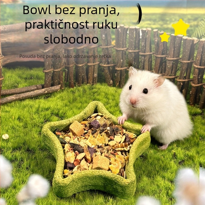 Belgi zdjelica za zube za hamstere i zlatne hamstere s jestivom travom, hranom i igračkom za žvakanje
