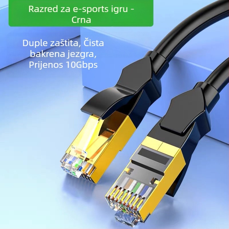 10G čisto bakreni mrežni kabel, Cat6E gigabitni kabel, kabel s kristalnim RJ-45 konektorom, bez potrebe povezivanja na ruter, kućni širokopojasni internet