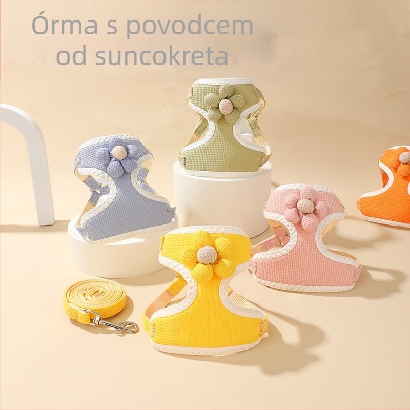 Prsni pojas u stilu veste za mačke i manje do srednje pse, podesiva prsna traka, poliester tkanina, pakiranje 20