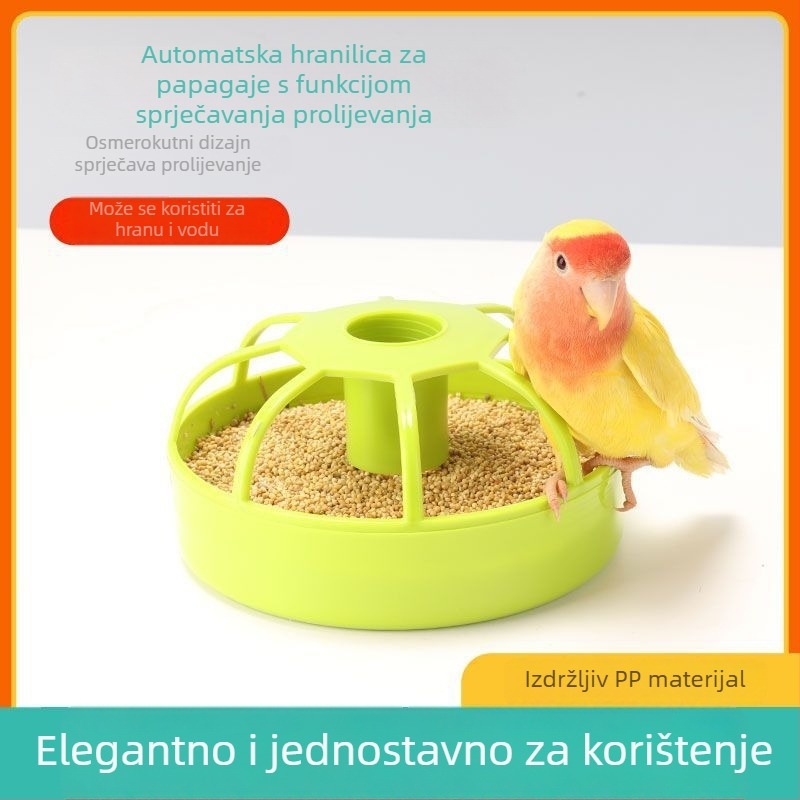 Automatska hranilica za ptice za cockatiele i lovebirdse, vanjska hranilica i napojnik, PP materijal, Lin xiang