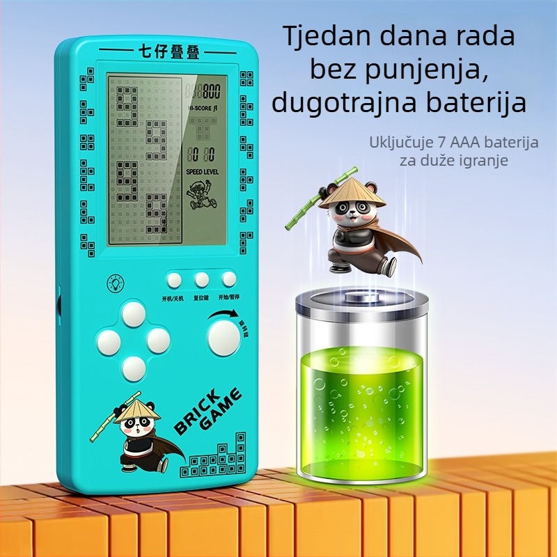 Tetris prijenosna konzola - nostalgičnog stila, 1GB memorije, jedan igrač, veliki zaslon, zaštita očiju
