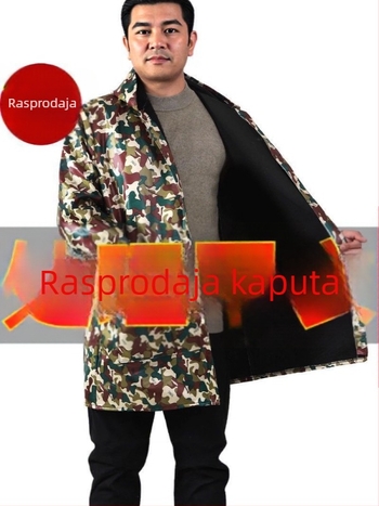 Zimski kamuflažni radni kombinezon s flis podstavom, vodootporan, otporan na ulje, za odrasle.