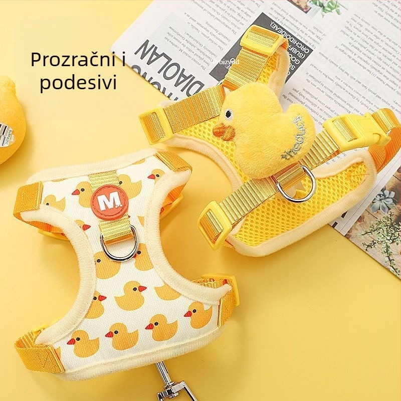 Harnes za mačku s dizajnom protiv ispadanja, podesiva, od najlona