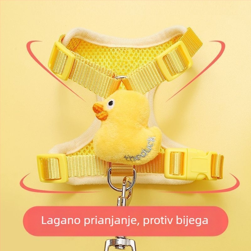 Harnes za mačku s dizajnom protiv ispadanja, podesiva, od najlona