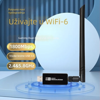 ZAPO W50L-5DB USB Wi‑Fi adapter, RTL8812AU, 1200Mbps, dual‑band 2,4/5 GHz, podržava IEEE 802.11ac/a/b/g/n
