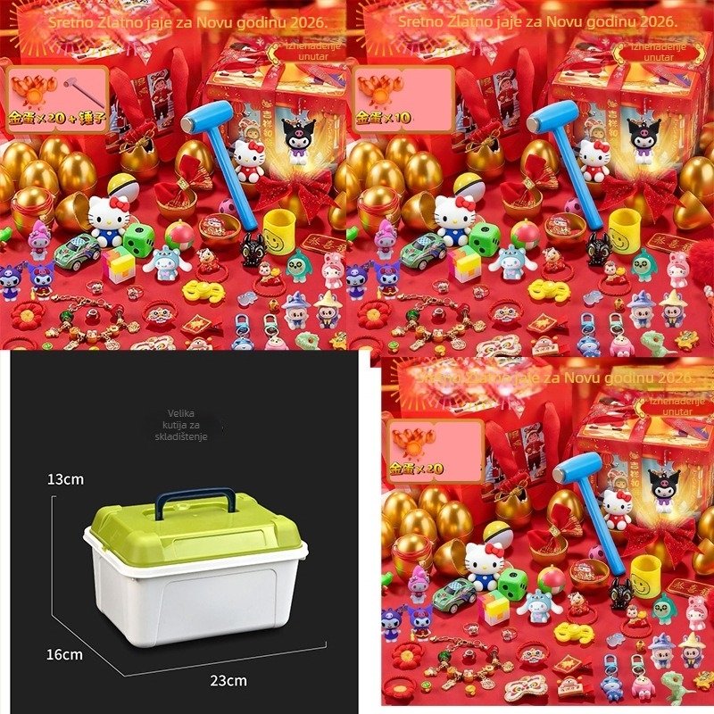Set igračaka za simuliranu sobu, 5 kutija iznenađenja (blind box), za djecu 7–14 godina, plastika/guma