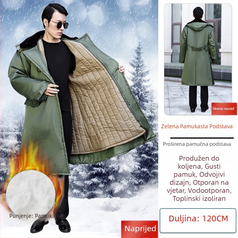 Kamuflažni zimski kaput od pamukasto-mješane tkanine za odrasle, unisex