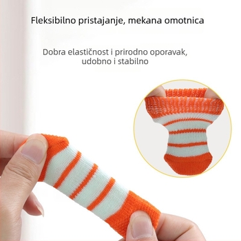 Zimske protuklizne čarape za kućne ljubimce – monokromatski uzorak, warp pletene Jacquard, 95% pamuk, 5% elastan, s protukliznim točkicama na donjem dijelu