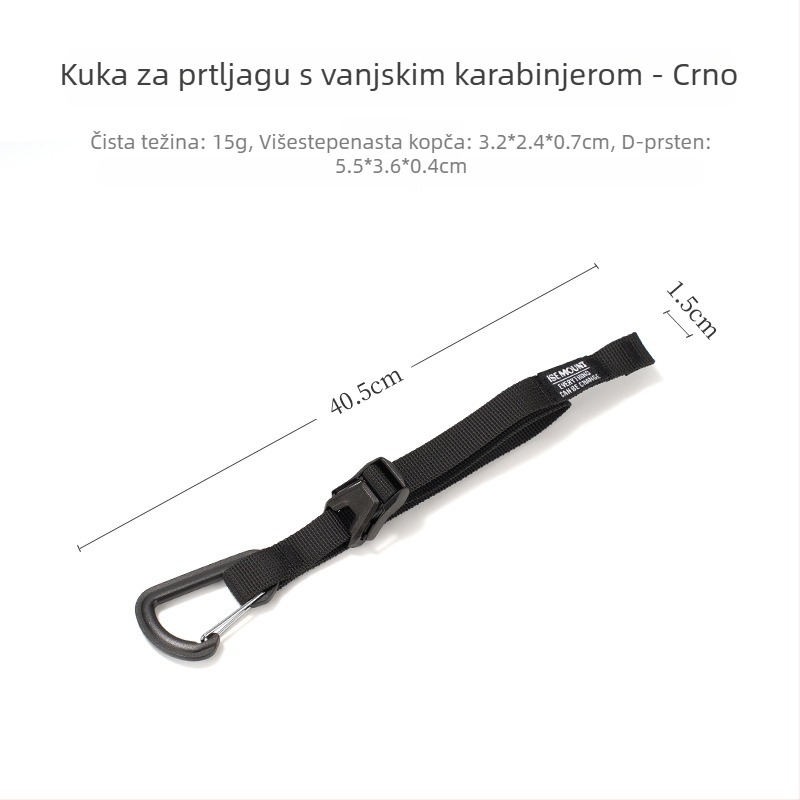 Ise Mount Kopča za prtljagu s remenom i vanjskim kopčom – Otporna na habanje, Prijenosno, Čvrsta traka
