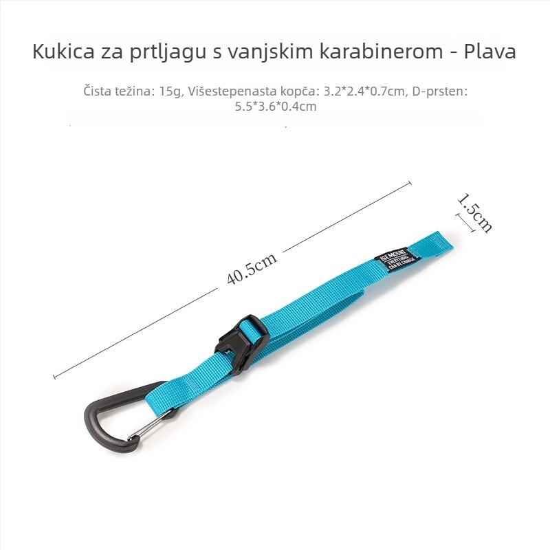 Ise Mount Kopča za prtljagu s remenom i vanjskim kopčom – Otporna na habanje, Prijenosno, Čvrsta traka