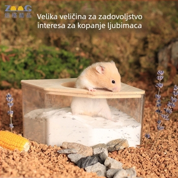 Posuda za kupanje hrčaka – dvostruka upotreba, za zlatne hrčke, injekcijski oblikovana, Zoog, porijeklo Shandong