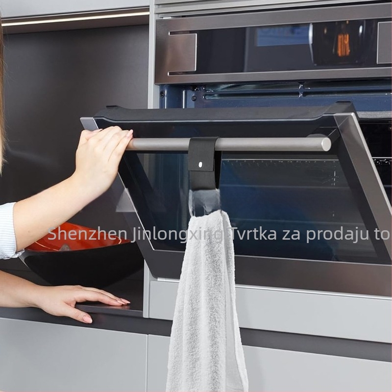 Bakreni držač za ručnike s elektroplatiranim završetkom, montaža bez bušenja, za kuhinju i kućno skladištenje