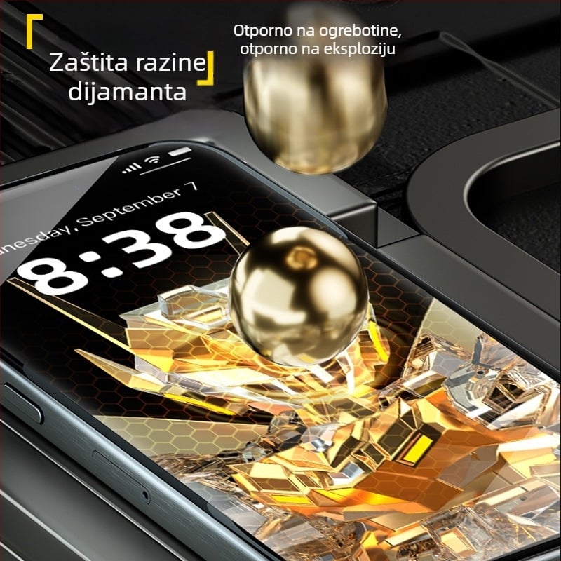 Kaljeno staklo zaštitnik zaslona za iPhone 14 Pro Max — potpuno pokriće, anti-peep, anti-prstni otisci, otporan na prašinu
