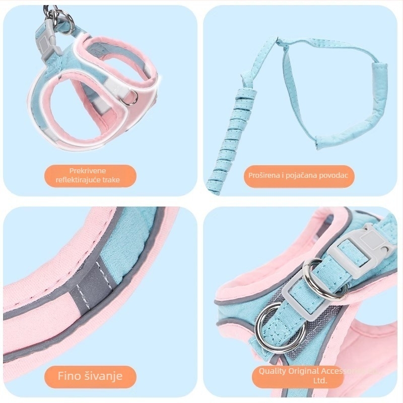 Mačji prsni harn s užetom, neproduživa, za vanjsku upotrebu