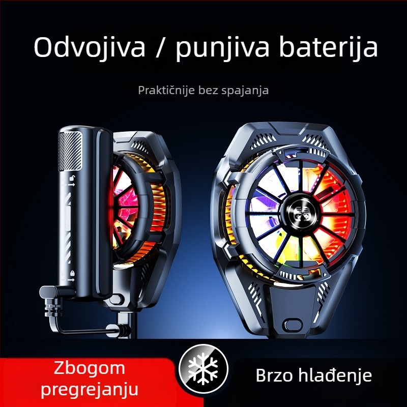 Bežični hladnjak za mobitel BINBO/HOOYS SRQ-X25, poluvodičko hlađenje, tri brzine, 3W, ABS