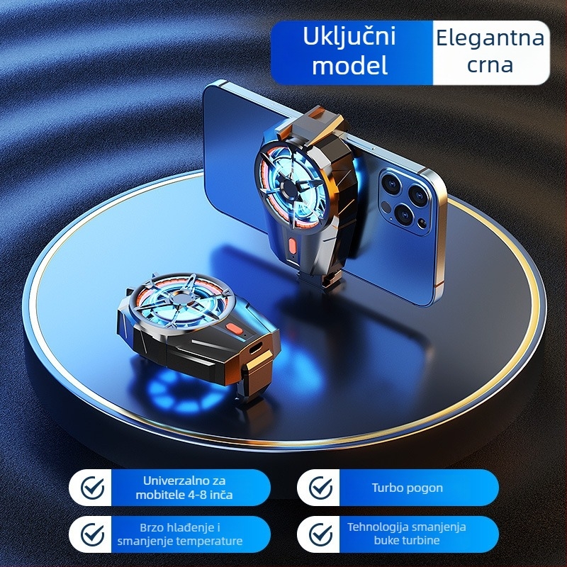 Bežični hladnjak za mobitel BINBO/HOOYS SRQ-X25, poluvodičko hlađenje, tri brzine, 3W, ABS