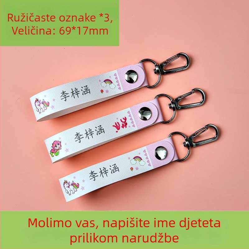 Naljepnice s imenima za vrtić i osnovnu školu, vodootporne i otporne na kidanje, sladak stil, tiskano izdanje