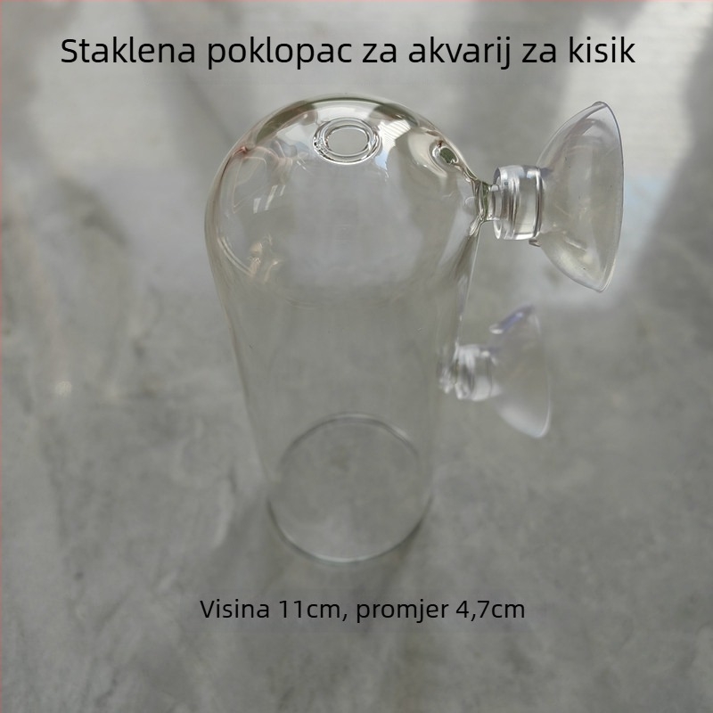 Stakleni difuzor kisika za akvarij, anti-prskanje dizajn, borosilikatno staklo, težina 107 g