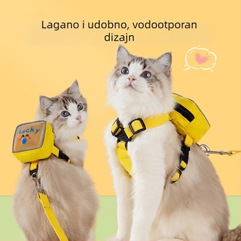 Mačja prsna šnala; materijal: platno i web traka; za mačke; nije teleskopski (Materijali: platno i web traka; Za mačke; Nije teleskopski)
