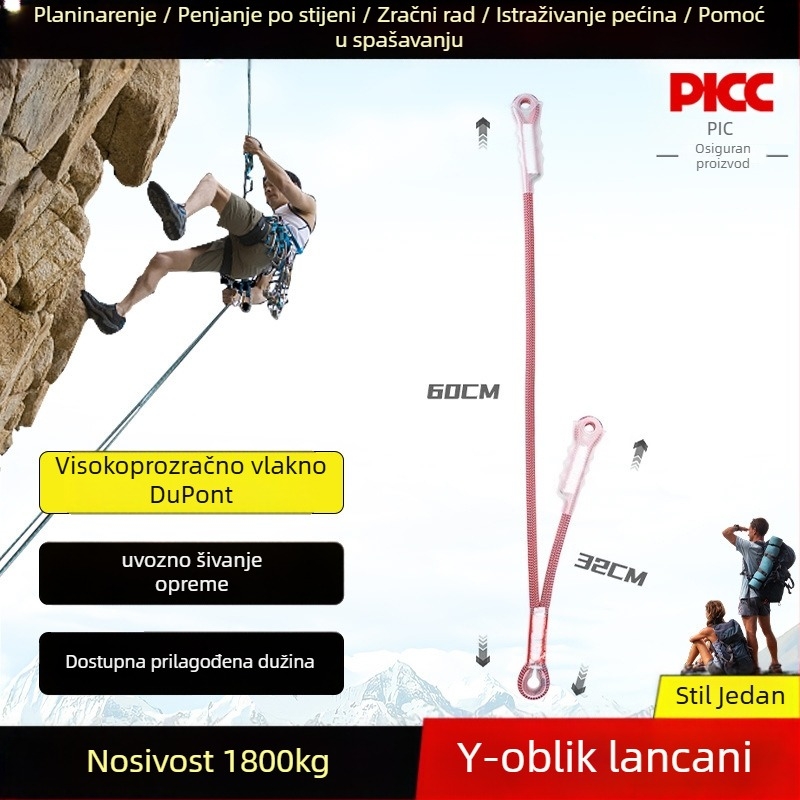 Canle sajla za penjanje s krajem Oxtail — zaštita za spašavanje, pakiranje 100 kom., licencirana privatna oznaka