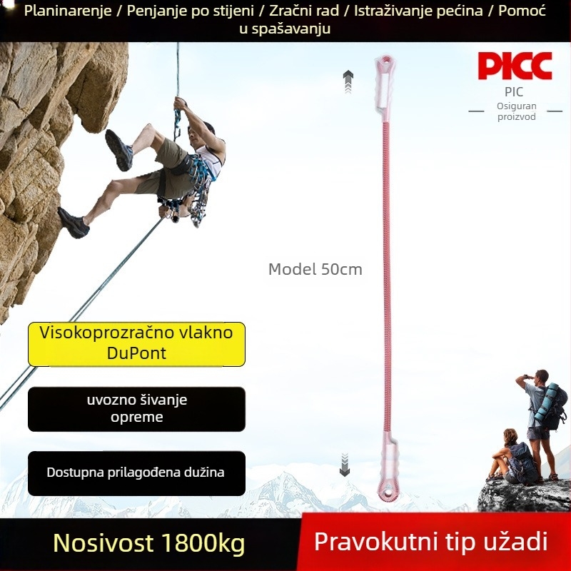 Canle sajla za penjanje s krajem Oxtail — zaštita za spašavanje, pakiranje 100 kom., licencirana privatna oznaka