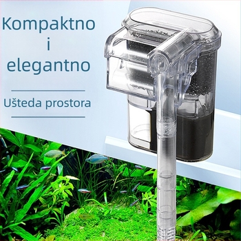 Mini vanjski filter za akvarij sa zidnim montažom – plastično kućište, pumpa za filtriranje, 135 g, Quanlong