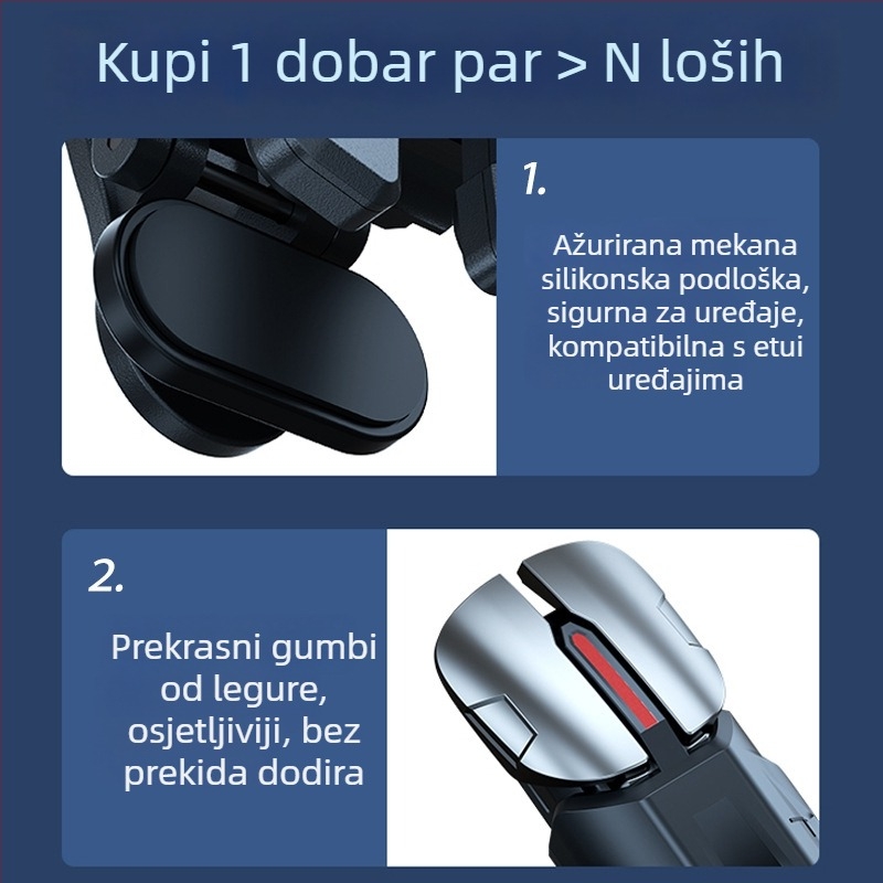 Mehanički bočni gumb za mobilne igre sa šest prstiju - bežični, nestandardno sučelje, početnik