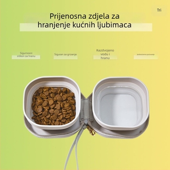 Silikonska sklopiva zdjela za mačke — prijenosna i sklopiva, za hranjenje i piće