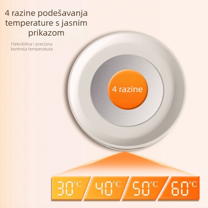Pametan keramički grijač za mačke s konstantnom temperaturom i zaštitom od prolijevanja