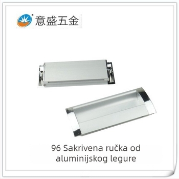 Sakrivena ručka za vrata, aluminijska legura, model 96, moderno minimalistički stil, proces: lijevanje pod tlakom