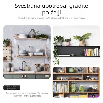 Nerđajući čelični trokutasti okvir za podršku za stolove, stolice i ormariće – Model 1, moderni minimalistički stil