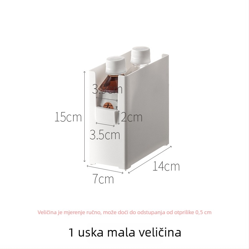 Japanski stil plastična kutija za stolnu organizaciju, pravokutnog dizajna, za kozmetiku i maske, kapacitet 2L