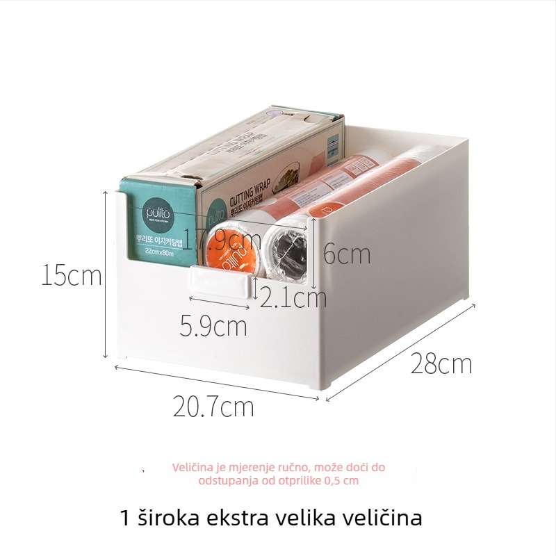 Japanski stil plastična kutija za stolnu organizaciju, pravokutnog dizajna, za kozmetiku i maske, kapacitet 2L